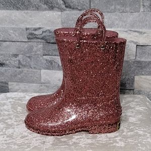 Western Chief Pink Glittery Girls Rain Boots